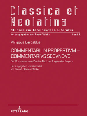 cover image of COMMENTARII IN PROPERTIVM-COMMENTARIVS SECVNDVS